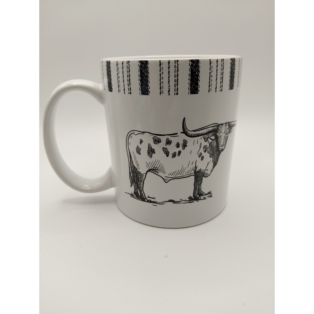 Paseo Road Rustic Living Longhorn Large Coffee Mug Western Farmhouse